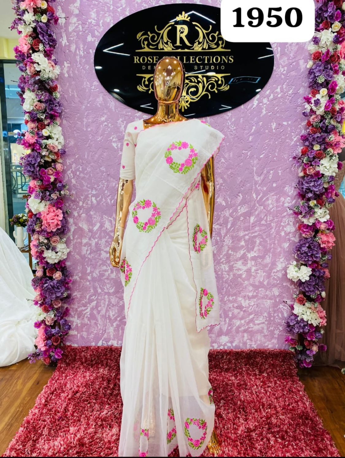 White and rose  texture